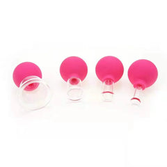 4 Set Glass Suction Cups with Silicone Balls