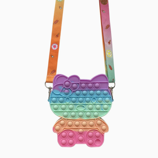 Kitty Cat Shaped Silicone Colorful Bag