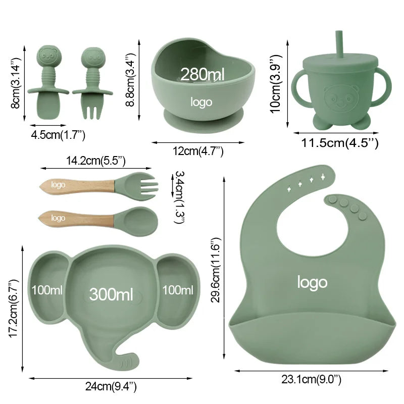 Silicone Baby Feeding Set | Anti Slip Baby Utensils