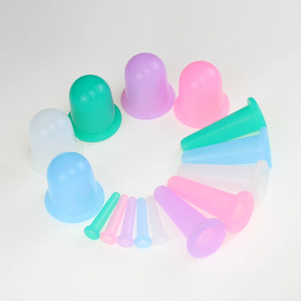 6 Cups Facial Cupping Set | Silicone Cupping Therapy Kit