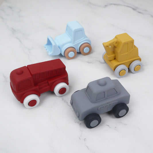 Child Silicone Toy Car Set
