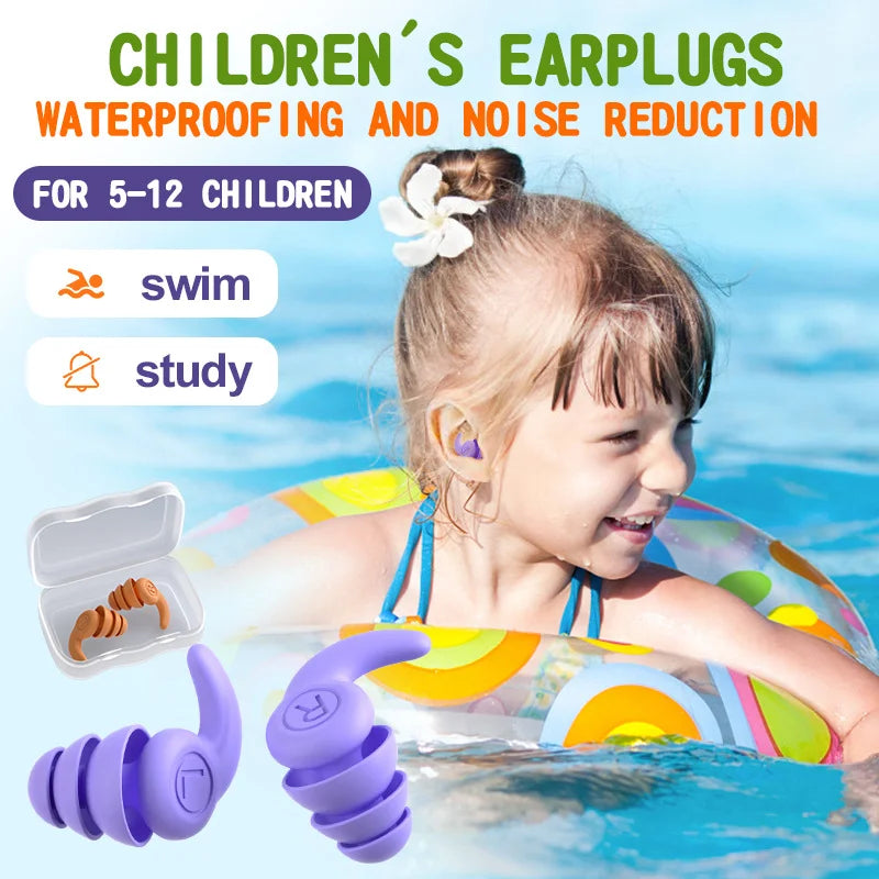 Purple Silicone Waterproof Earplugs | Earplugs for Swimming