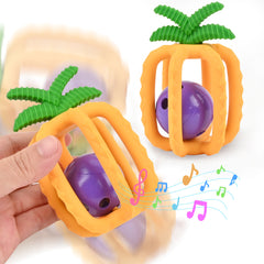 Silicone Pineapple Teething Rattle Toy