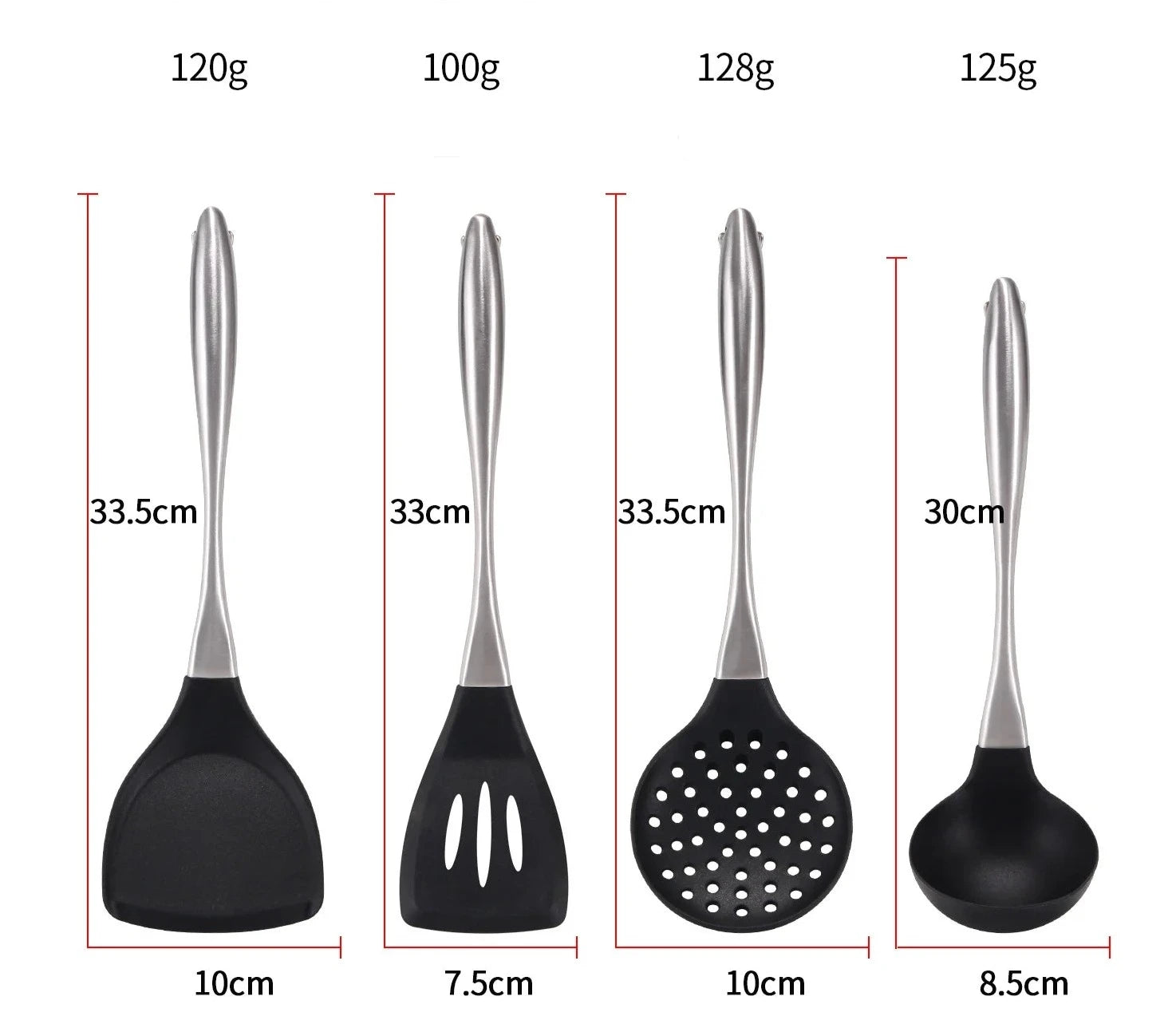 4x Silicone Utensil Set | Non Toxic Kitchen Utensils