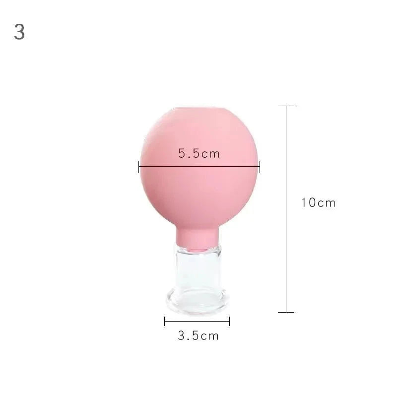 4 Set Glass Suction Cups with Silicone Balls