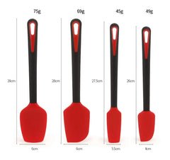 4x Silicone Spatula Set | Red