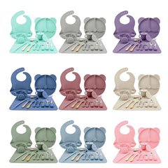 17-piece All-In-One Silicone Baby Feeding Set | Baby Utensils