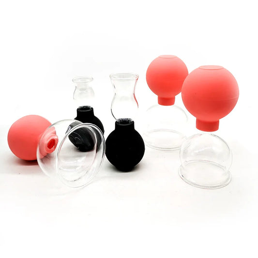 5 Glass Suction Cups | Facial Cupping Set