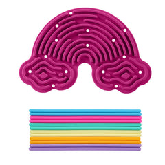 Purple Rainbow Cloud Sensory Board
