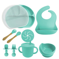 8-piece Silicone Baby Meal Set | Baby Utensils