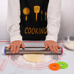 Rolling Pin with Silicone Thickness Rings
