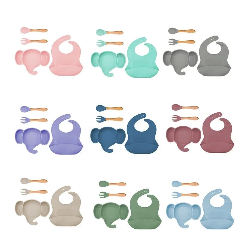 Silicone Baby Feeding Set | Anti Slip Baby Utensils