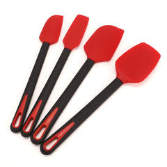 4x Silicone Spatula Set | Red