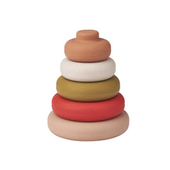 Rainbow Silicone Stacking Rings Toy
