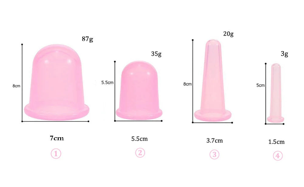 6 Cups Facial Cupping Set | Silicone Cupping Therapy Kit