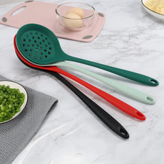 4 Silicone Cooking Spoons | Slotted Ladle