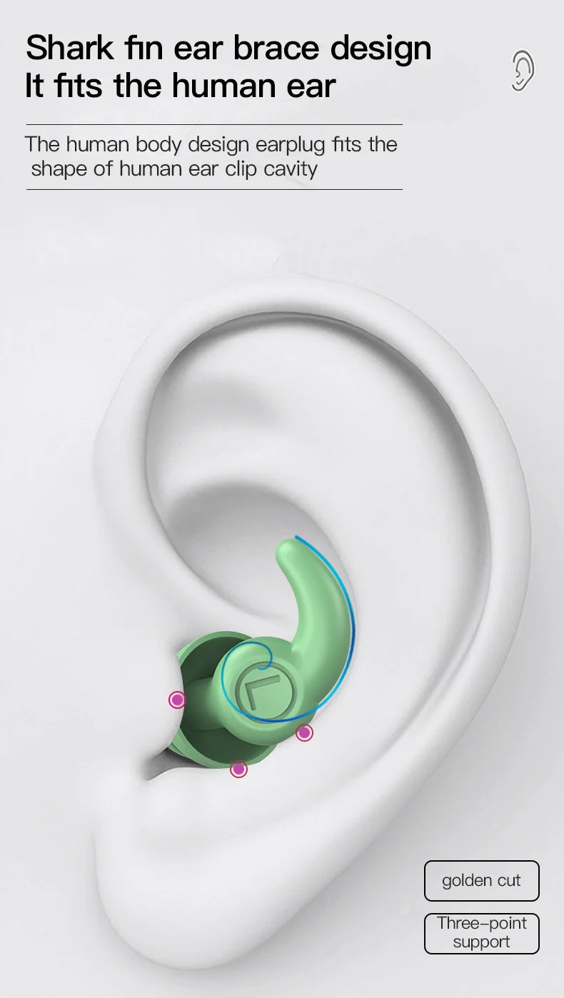 1 Pair Silicone Ear Plugs | Earplugs to Cancel Noise