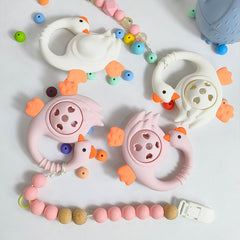 Goose-Shaped Grasping Rattle