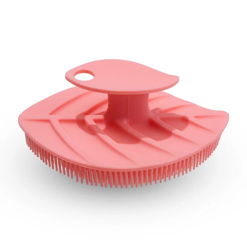 Pink Soft Silicone Body Scrubber | Shower Brush