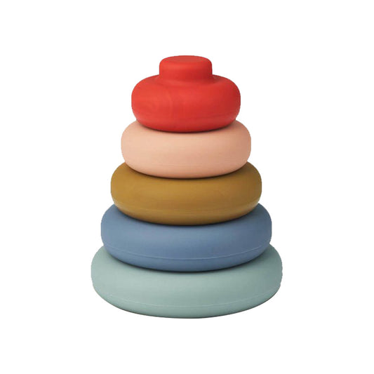 Rainbow Silicone Stacking Rings Toy