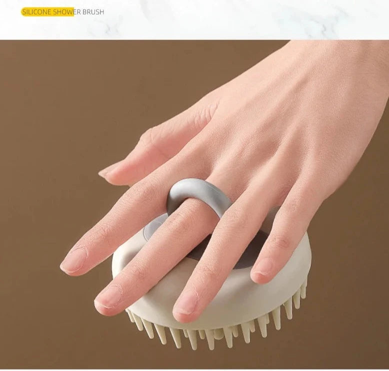 Silicone Bristles Scalp Scrubber | Shampoo Brush