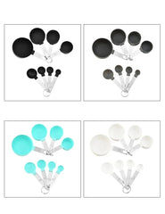 Ocean Blue 8-piece Silicone Measuring Spoon Set