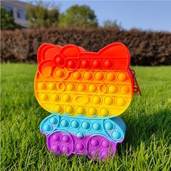 Kitty Cat Shaped Silicone Colorful Bag