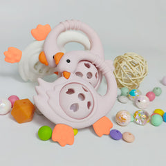 Goose-Shaped Grasping Rattle
