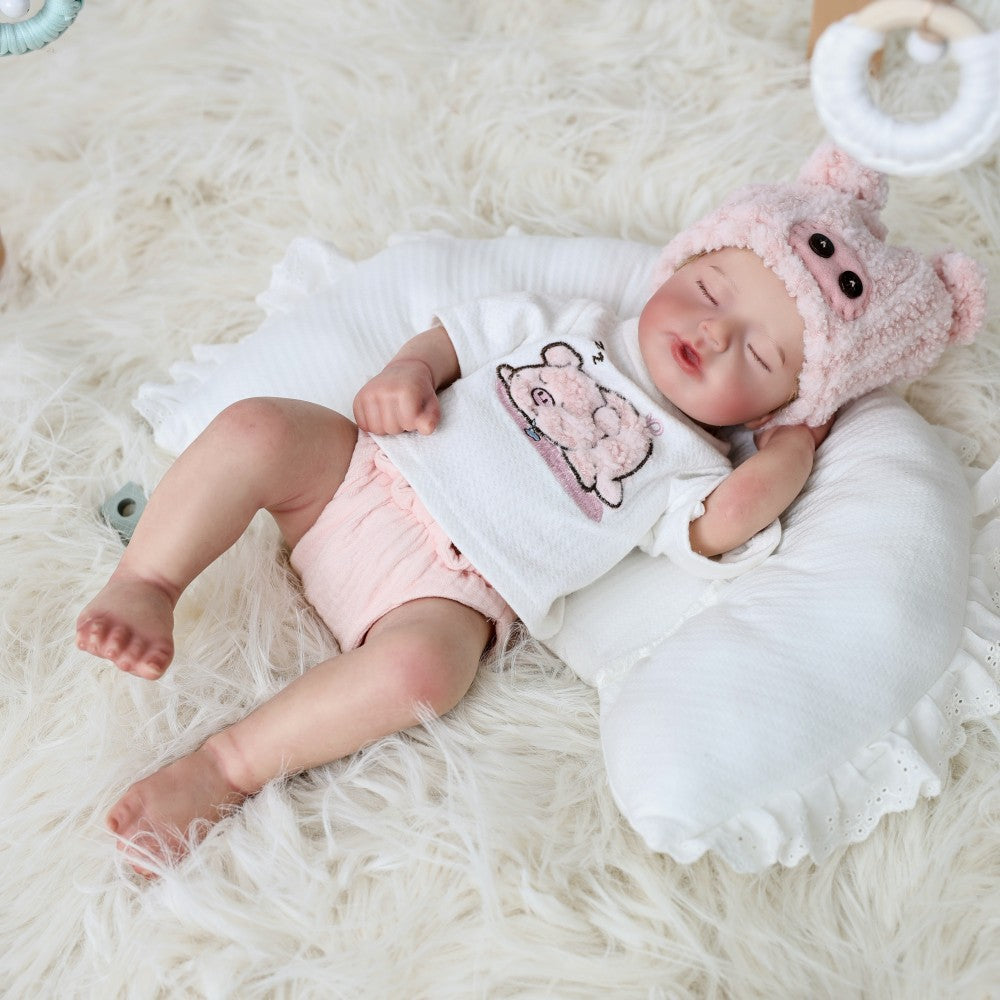 open mouth Pippa | Realistic Silicone Newborn Baby Doll