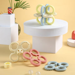 Mixed-Color Handheld Rattle Manhattan Ball