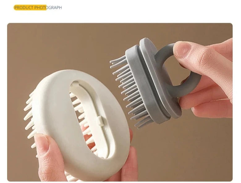 Silicone Bristles Scalp Scrubber | Shampoo Brush