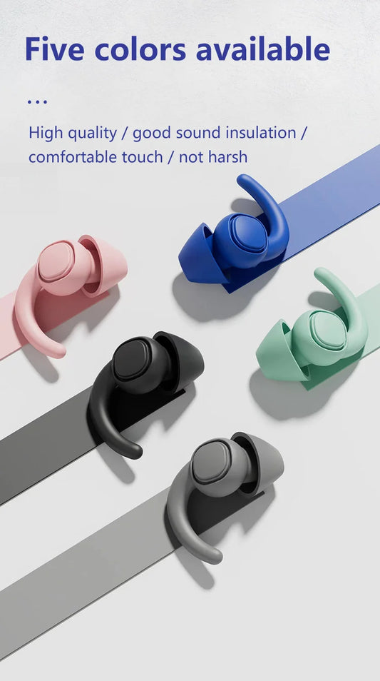 Green Soft Silicone Sleep Earbuds | Noise Reducing Earplugs