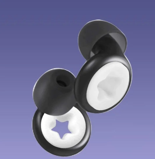 Black Five Star Design Silicone Earplugs | Noise Reducing Earplugs
