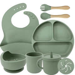 8-piece Silicone Baby Meal Set | Baby Utensils