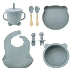 8-piece Silicone Baby Feeding Set | Prefect for Baby Feeding