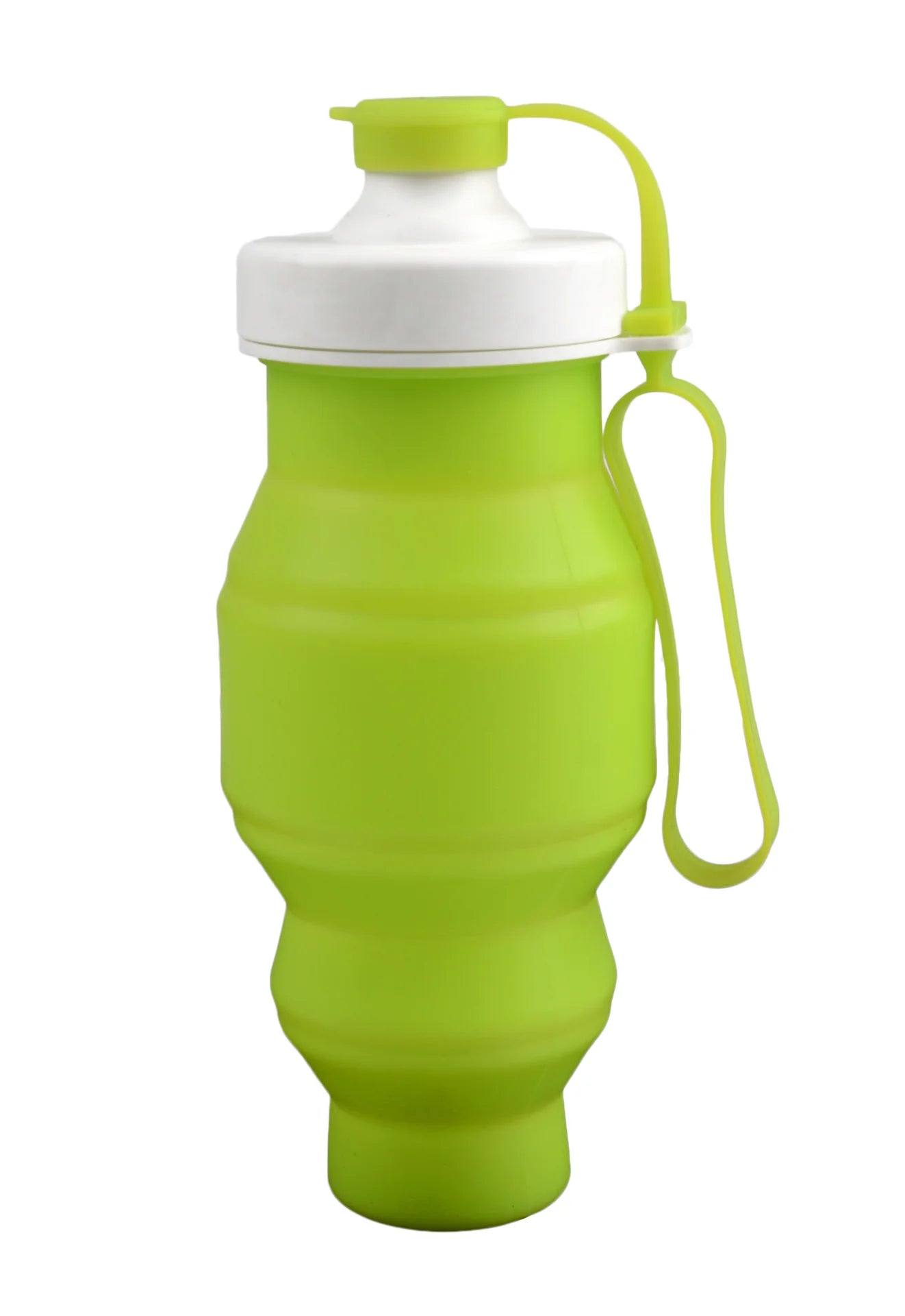 Matcha Green 500ml Silicone Foldable Water Bottle for Sports