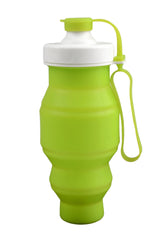 Matcha Green 500ml Silicone Foldable Water Bottle for Sports