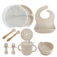 8-piece Silicone Baby Meal Set | Baby Utensils