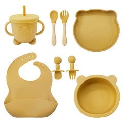 8-piece Silicone Baby Feeding Set | Prefect for Baby Feeding