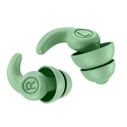 Green 1 Pair Silicone Ear Plugs | Earplugs to Cancel Noise