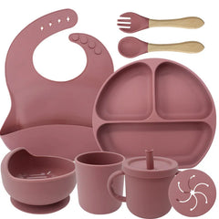 8-piece Silicone Baby Meal Set | Baby Utensils