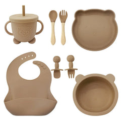8-piece Silicone Baby Feeding Set | Prefect for Baby Feeding