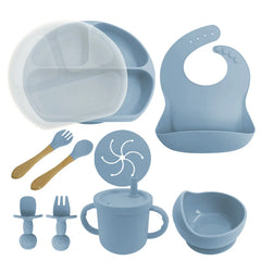 8-piece Silicone Baby Meal Set | Baby Utensils