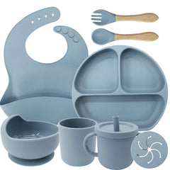8-piece Silicone Baby Meal Set | Baby Utensils