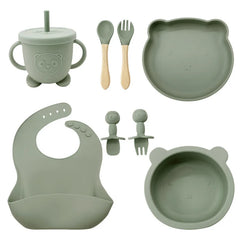 8-piece Silicone Baby Feeding Set | Prefect for Baby Feeding