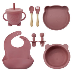 8-piece Silicone Baby Feeding Set | Prefect for Baby Feeding