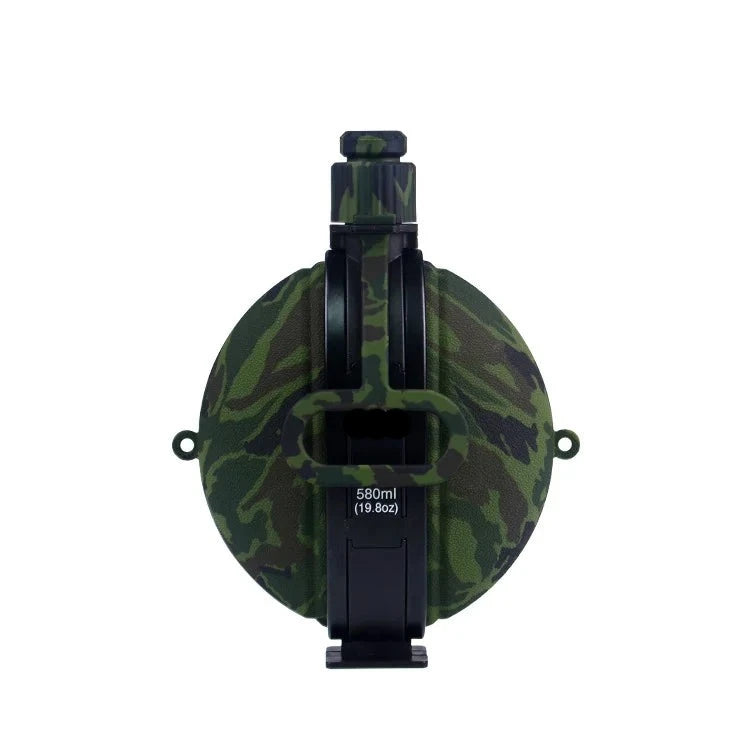 Green Print Silicone Compass Water Bottle