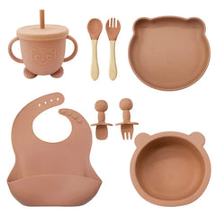 8-piece Silicone Baby Feeding Set | Prefect for Baby Feeding