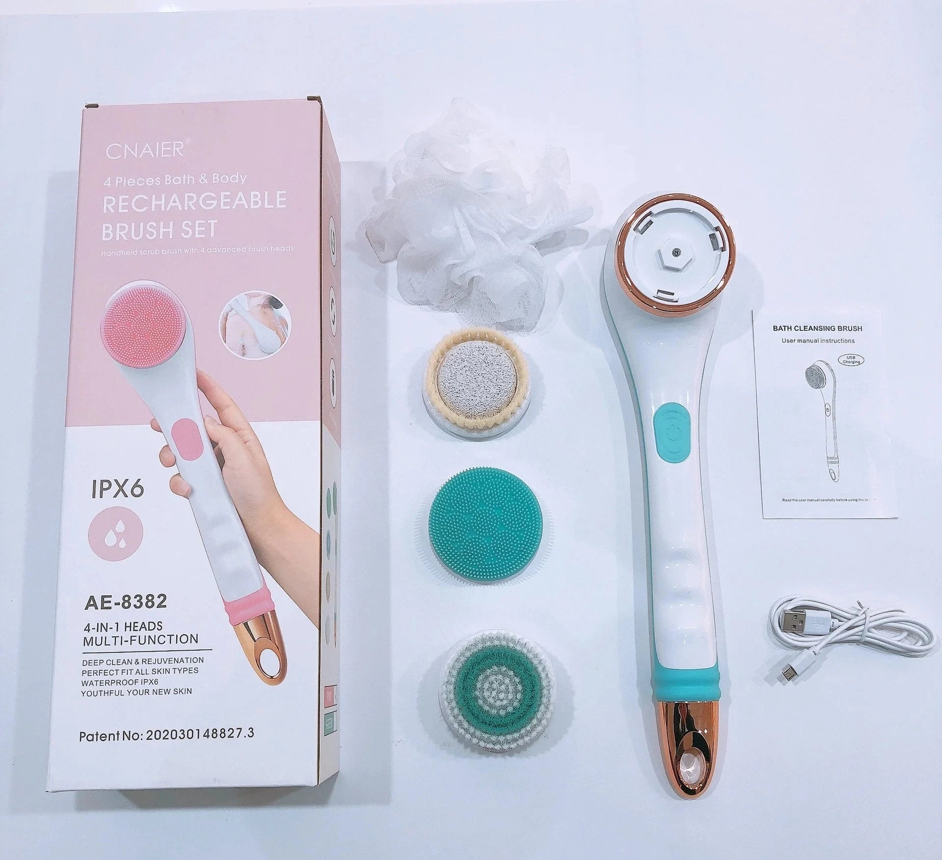 Electric Shower Silicone Body Scrubber | Shower Brush