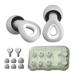Gray Flexible Silicone Noise Reducing Earplugs